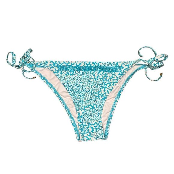 Michael Kors Women’s M/L Two-Piece Bikini Swimsuit Blue Beaded - Picture 7 of 9